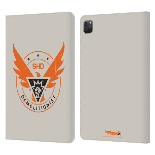 Tom Clancy's The Division 2 Logo Art Demolitionist Leather Book Wallet Case Cover For Apple iPad Pro 11 2020 / 2021 / 2022