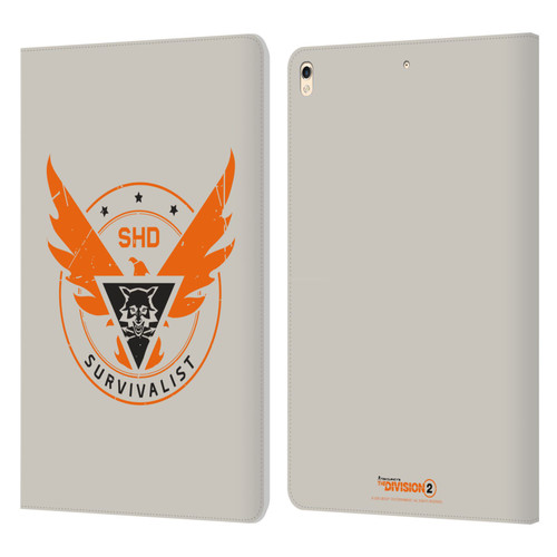 Tom Clancy's The Division 2 Logo Art Survivalist Leather Book Wallet Case Cover For Apple iPad Pro 10.5 (2017)