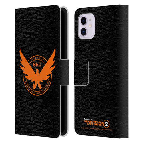 Tom Clancy's The Division 2 Logo Art Phoenix Leather Book Wallet Case Cover For Apple iPhone 11