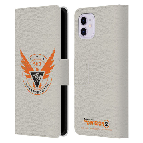 Tom Clancy's The Division 2 Logo Art Sharpshooter Leather Book Wallet Case Cover For Apple iPhone 11