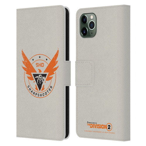 Tom Clancy's The Division 2 Logo Art Sharpshooter Leather Book Wallet Case Cover For Apple iPhone 11 Pro Max
