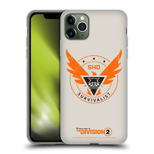Tom Clancy's The Division 2 Logo Art Survivalist Soft Gel Case for Apple iPhone 11 Pro Max