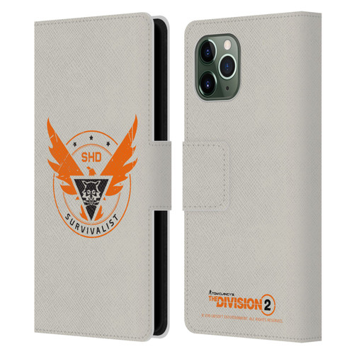 Tom Clancy's The Division 2 Logo Art Survivalist Leather Book Wallet Case Cover For Apple iPhone 11 Pro