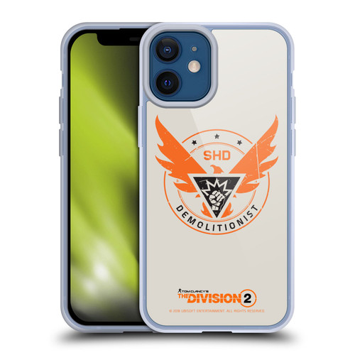 Tom Clancy's The Division 2 Logo Art Demolitionist Soft Gel Case for Apple iPhone 12 Mini