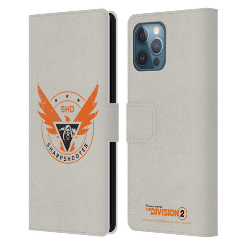 Tom Clancy's The Division 2 Logo Art Sharpshooter Leather Book Wallet Case Cover For Apple iPhone 12 Pro Max