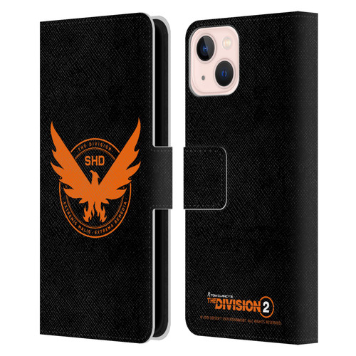 Tom Clancy's The Division 2 Logo Art Phoenix Leather Book Wallet Case Cover For Apple iPhone 13