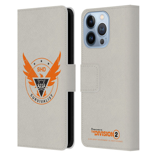 Tom Clancy's The Division 2 Logo Art Survivalist Leather Book Wallet Case Cover For Apple iPhone 13 Pro