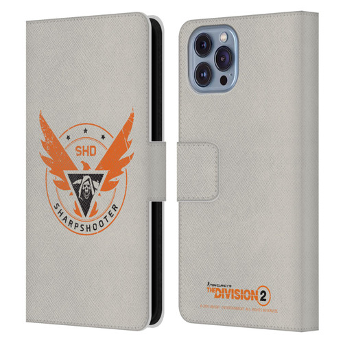 Tom Clancy's The Division 2 Logo Art Sharpshooter Leather Book Wallet Case Cover For Apple iPhone 14