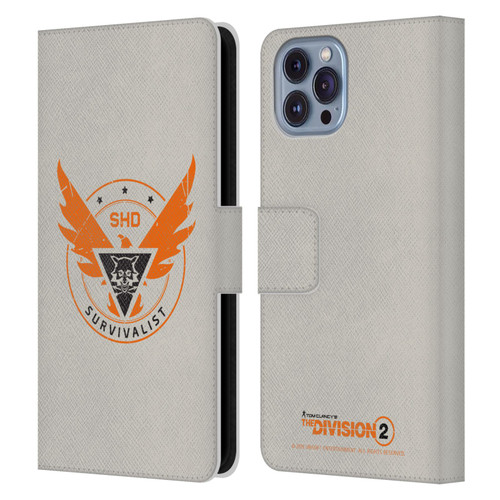 Tom Clancy's The Division 2 Logo Art Survivalist Leather Book Wallet Case Cover For Apple iPhone 14