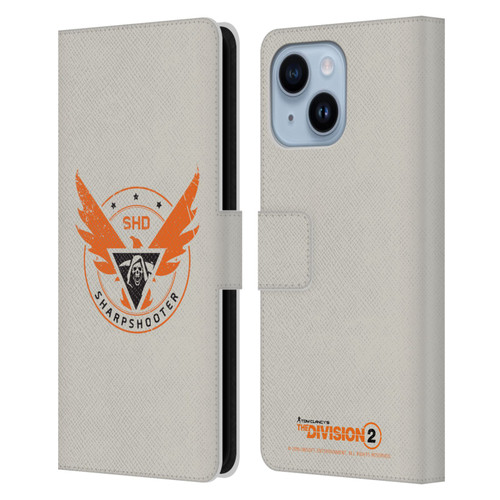 Tom Clancy's The Division 2 Logo Art Sharpshooter Leather Book Wallet Case Cover For Apple iPhone 14 Plus
