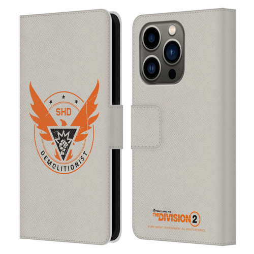 Tom Clancy's The Division 2 Logo Art Demolitionist Leather Book Wallet Case Cover For Apple iPhone 14 Pro