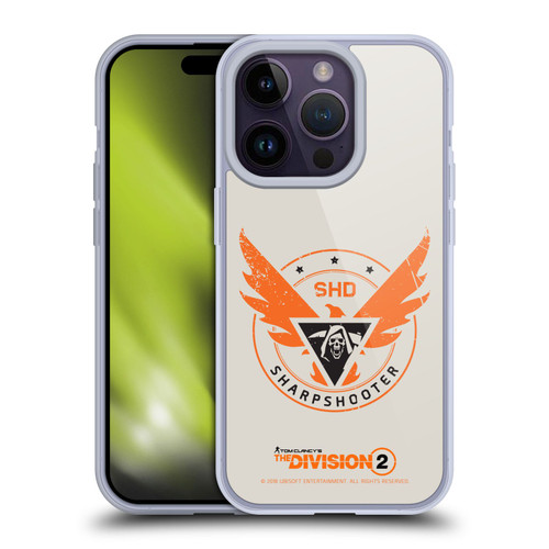 Tom Clancy's The Division 2 Logo Art Sharpshooter Soft Gel Case for Apple iPhone 14 Pro