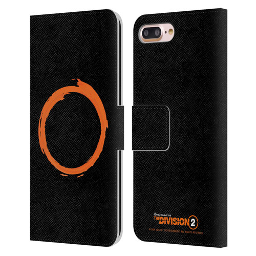 Tom Clancy's The Division 2 Logo Art Ring Leather Book Wallet Case Cover For Apple iPhone 7 Plus / iPhone 8 Plus