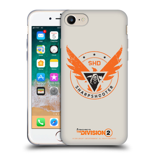 Tom Clancy's The Division 2 Logo Art Sharpshooter Soft Gel Case for Apple iPhone 7 / 8 / SE 2020 & 2022