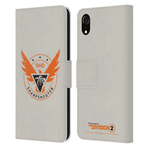 Tom Clancy's The Division 2 Logo Art Sharpshooter Leather Book Wallet Case Cover For Apple iPhone XR