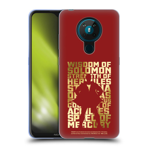 Shazam! 2019 Movie Character Art Typography Soft Gel Case for Nokia 5.3