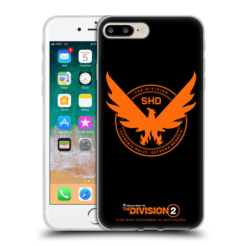 Tom Clancy's The Division 2 Logo Art Phoenix Soft Gel Case for Apple iPhone 7 Plus / iPhone 8 Plus