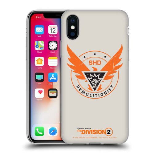 Tom Clancy's The Division 2 Logo Art Demolitionist Soft Gel Case for Apple iPhone X / iPhone XS