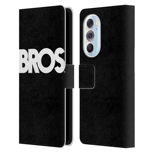 BROS Logo Art Text Leather Book Wallet Case Cover For Motorola Edge X30