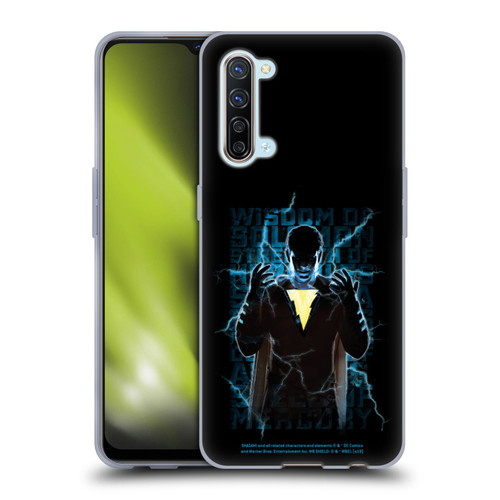 Shazam! 2019 Movie Character Art Lightning Typography Soft Gel Case for OPPO Find X2 Lite 5G