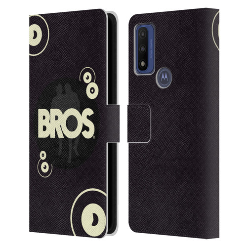 BROS Logo Art Retro Leather Book Wallet Case Cover For Motorola G Pure