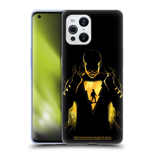 Shazam! 2019 Movie Character Art Lightning Silhouette Soft Gel Case for OPPO Find X3 / Pro