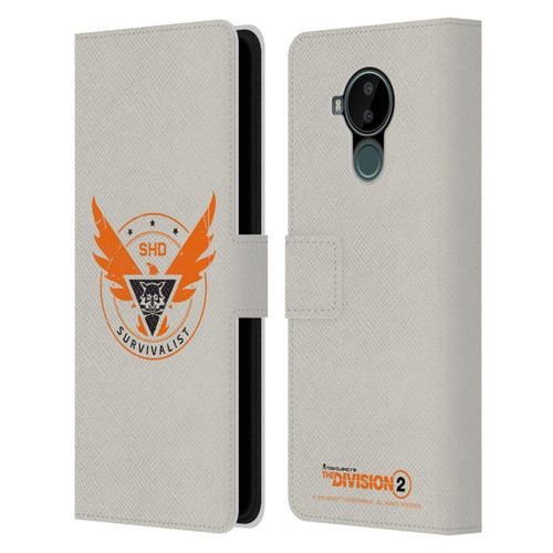 Tom Clancy's The Division 2 Logo Art Survivalist Leather Book Wallet Case Cover For Nokia C30