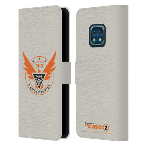 Tom Clancy's The Division 2 Logo Art Demolitionist Leather Book Wallet Case Cover For Nokia XR20