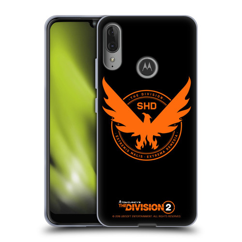 Tom Clancy's The Division 2 Logo Art Phoenix Soft Gel Case for Motorola Moto E6 Plus