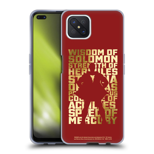 Shazam! 2019 Movie Character Art Typography Soft Gel Case for OPPO Reno4 Z 5G