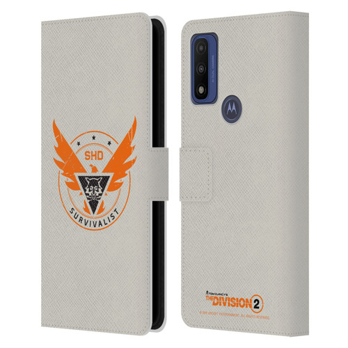 Tom Clancy's The Division 2 Logo Art Survivalist Leather Book Wallet Case Cover For Motorola G Pure