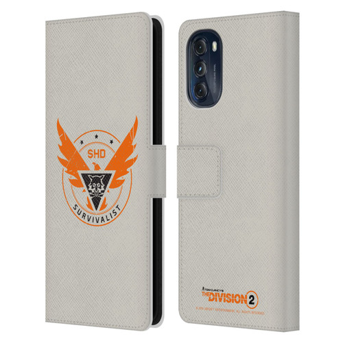 Tom Clancy's The Division 2 Logo Art Survivalist Leather Book Wallet Case Cover For Motorola Moto G (2022)