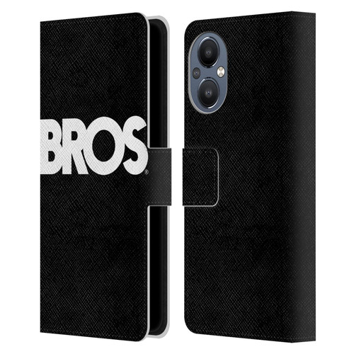 BROS Logo Art Text Leather Book Wallet Case Cover For OnePlus Nord N20 5G