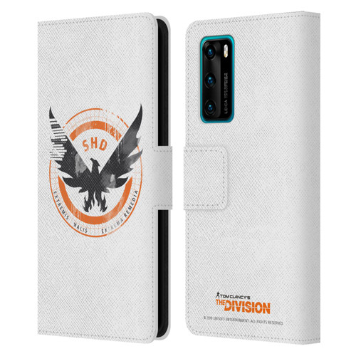 Tom Clancy's The Division Key Art Logo White Leather Book Wallet Case Cover For Huawei P40 5G