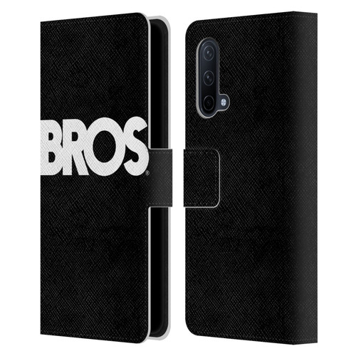 BROS Logo Art Text Leather Book Wallet Case Cover For OnePlus Nord CE 5G