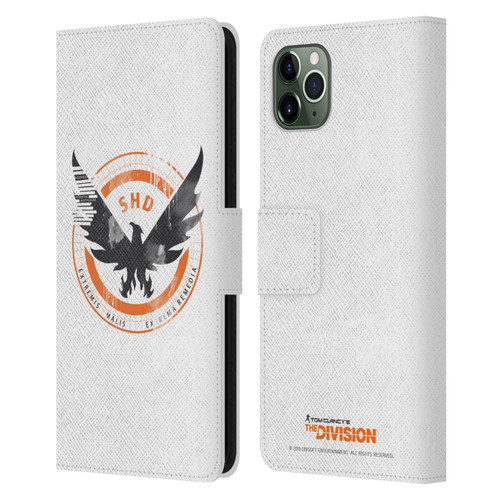 Tom Clancy's The Division Key Art Logo White Leather Book Wallet Case Cover For Apple iPhone 11 Pro Max