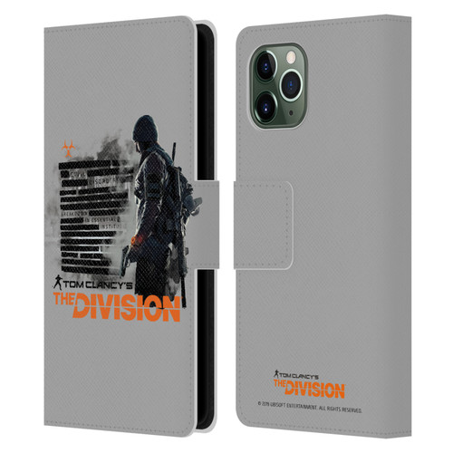 Tom Clancy's The Division Key Art Character Leather Book Wallet Case Cover For Apple iPhone 11 Pro