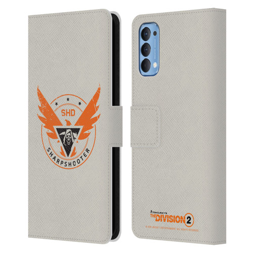 Tom Clancy's The Division 2 Logo Art Sharpshooter Leather Book Wallet Case Cover For OPPO Reno 4 5G