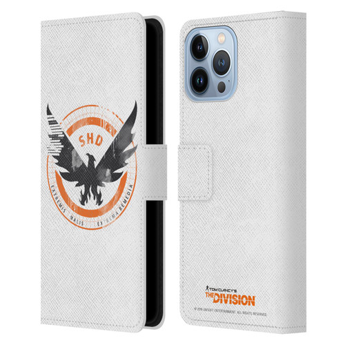 Tom Clancy's The Division Key Art Logo White Leather Book Wallet Case Cover For Apple iPhone 13 Pro Max