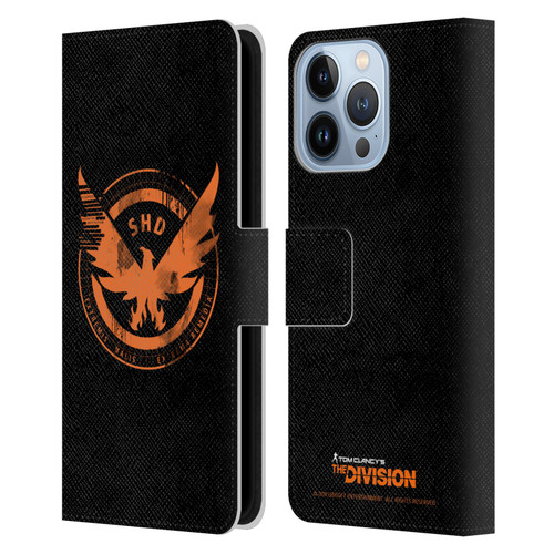 Tom Clancy's The Division Key Art Logo Black Leather Book Wallet Case Cover For Apple iPhone 13 Pro