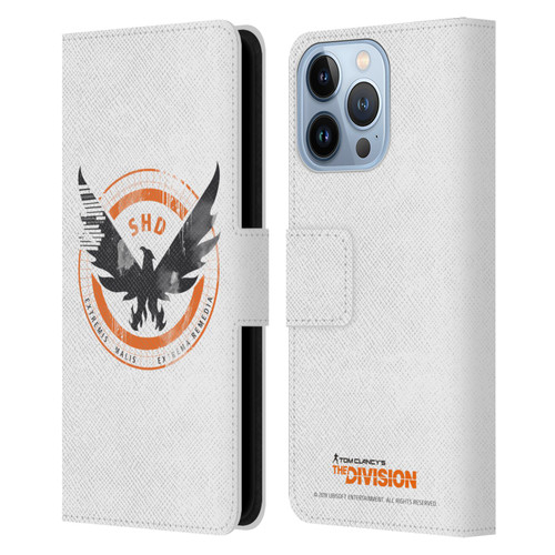 Tom Clancy's The Division Key Art Logo White Leather Book Wallet Case Cover For Apple iPhone 13 Pro