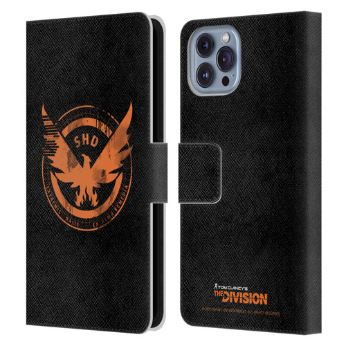 Tom Clancy's The Division Key Art Logo Black Leather Book Wallet Case Cover For Apple iPhone 14