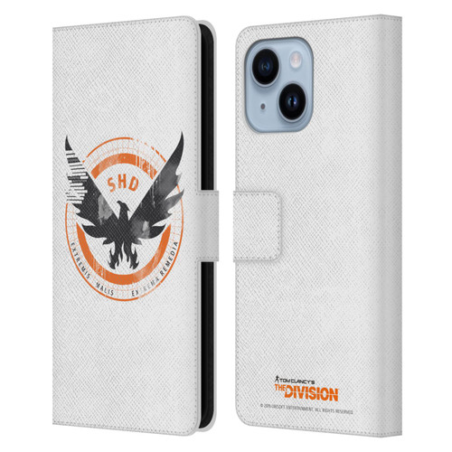 Tom Clancy's The Division Key Art Logo White Leather Book Wallet Case Cover For Apple iPhone 14 Plus