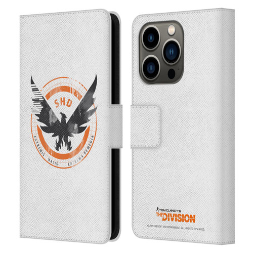 Tom Clancy's The Division Key Art Logo White Leather Book Wallet Case Cover For Apple iPhone 14 Pro