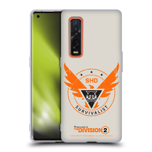 Tom Clancy's The Division 2 Logo Art Survivalist Soft Gel Case for OPPO Find X2 Pro 5G