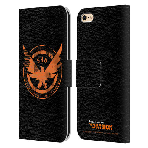 Tom Clancy's The Division Key Art Logo Black Leather Book Wallet Case Cover For Apple iPhone 6 / iPhone 6s