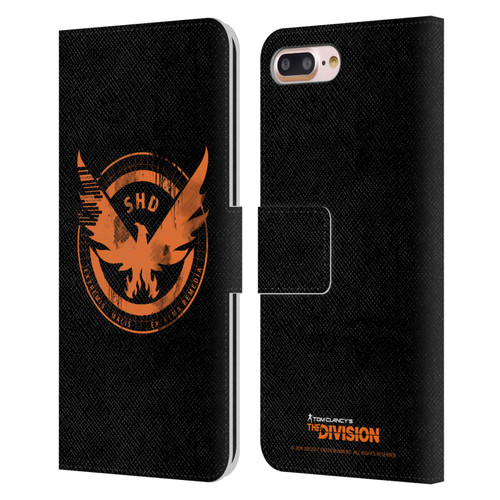 Tom Clancy's The Division Key Art Logo Black Leather Book Wallet Case Cover For Apple iPhone 7 Plus / iPhone 8 Plus