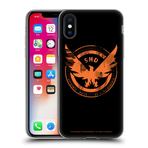 Tom Clancy's The Division Key Art Logo Black Soft Gel Case for Apple iPhone X / iPhone XS