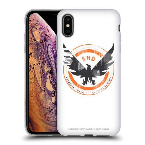 Tom Clancy's The Division Key Art Logo White Soft Gel Case for Apple iPhone XS Max