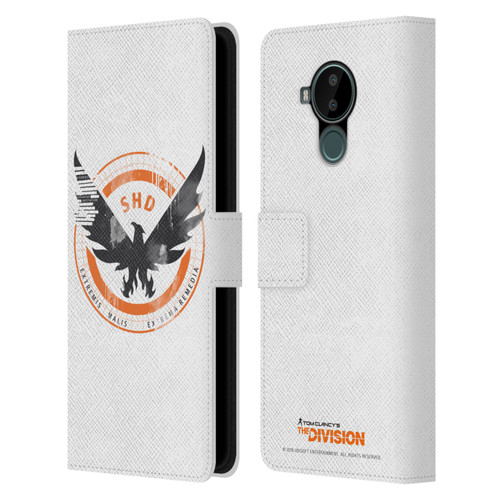 Tom Clancy's The Division Key Art Logo White Leather Book Wallet Case Cover For Nokia C30